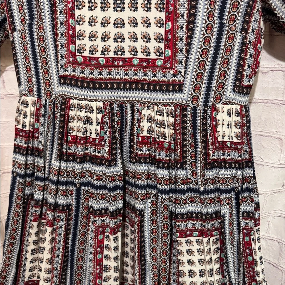 Dainty Jewells Large Vintage 3/4 sleeves Printed Maxi Dress stunning dress - Picture 7 of 10